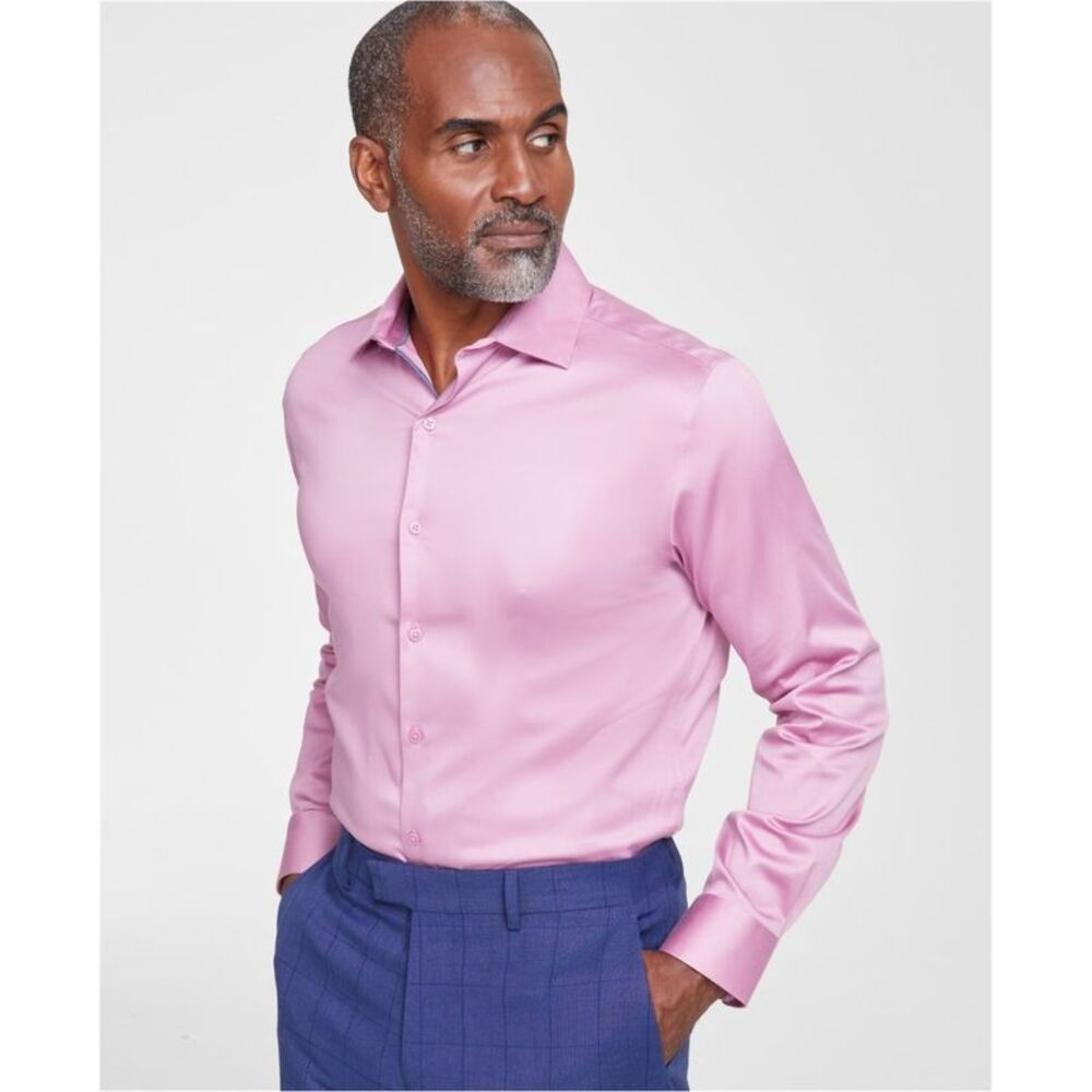 bar III Mens Spread Collar Button Up Shirt, NWT